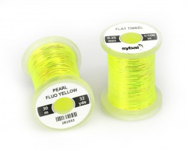 Flat Tinsel, 0.25 mm, Pearl Fluo Yellow